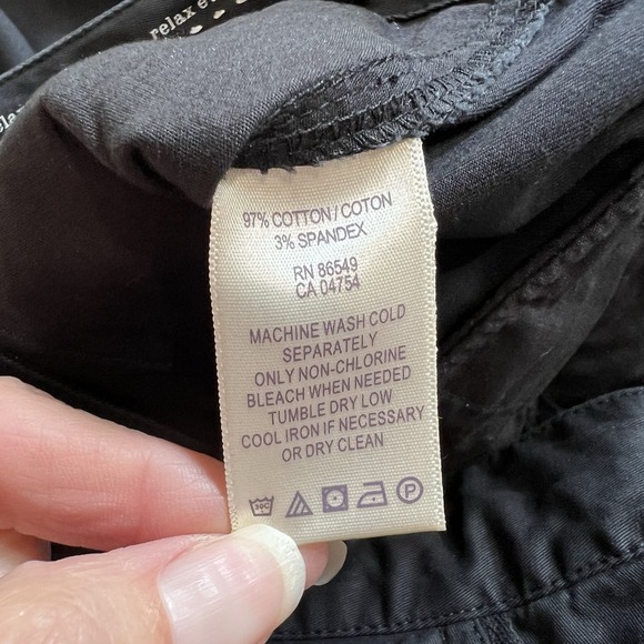 Tommy Bahama Relax Black Crop‎ Pants Ellery Fit Minimalist Classic - Picture 6 of 7